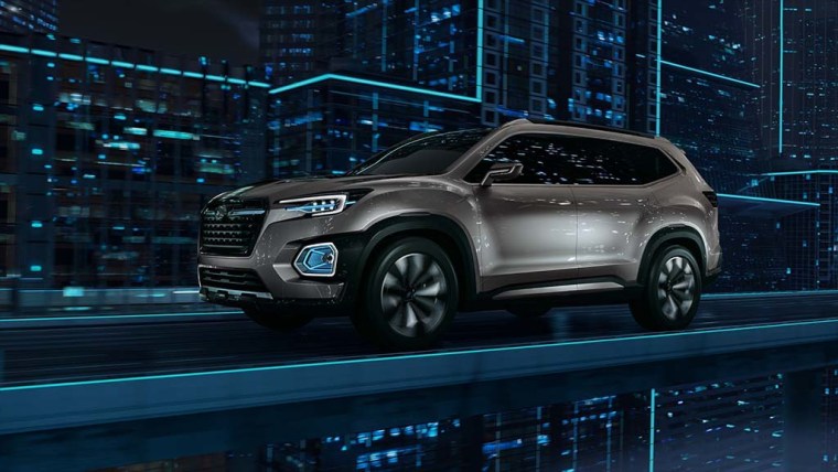 Subaru, an earlier pioneer in crossovers, has a concept car that will be the brand’s biggest vehicle ever, offering three rows for the first time.