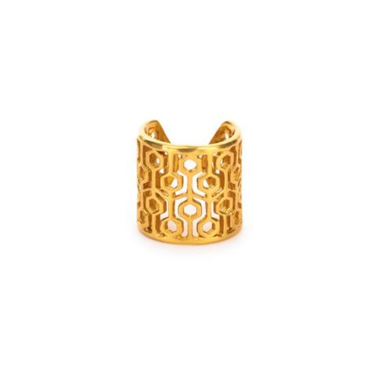 Julie Vos Casablanca cocktail ring gold