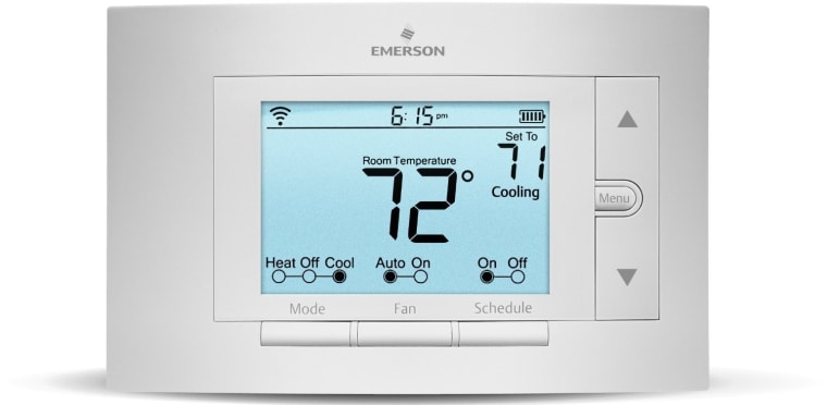 This Wi-Fi thermostat is universally compatible with most gas, oil, geothermal, heat pump and radiant heat systems. 