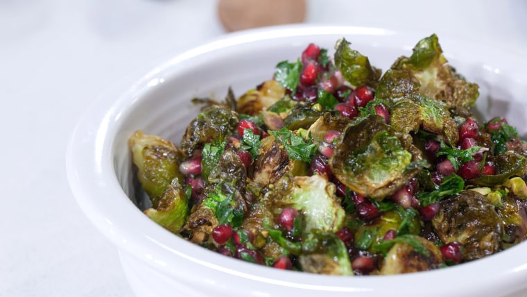 Bobby Flay's Brussels Sprouts with Pomegranates and Pistachios