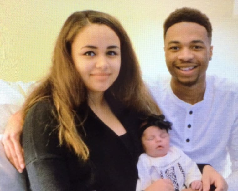 Amira Yvonne Glenn with her parents