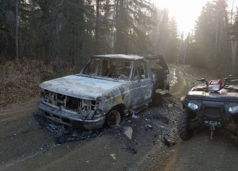 David Grunwald's 1995 Ford Bronco was found abandoned and burned.