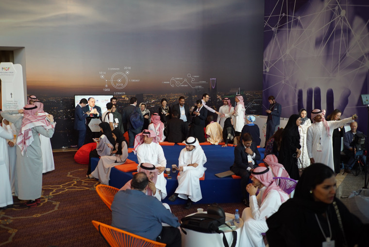 Image: Participants of the MiSK Global Forum mingle
