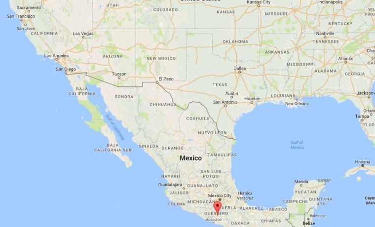 Image: A map showing Tixtla, Mexico