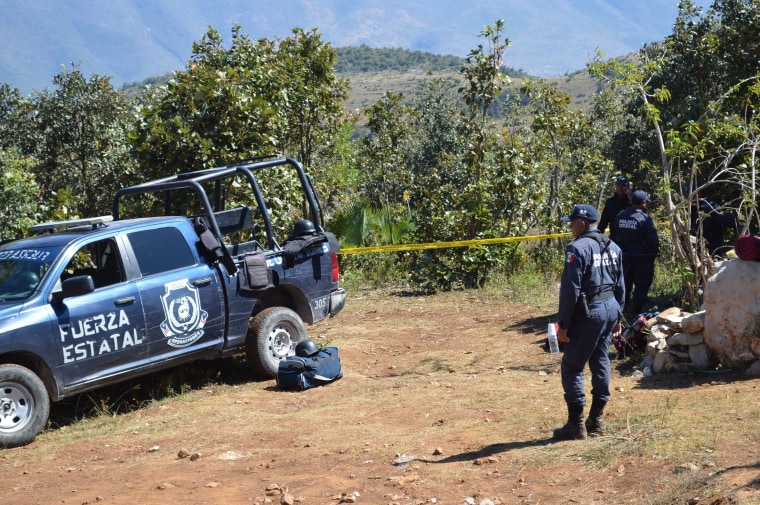 Image: Site where human remains wer found in Zitlala, Mexico