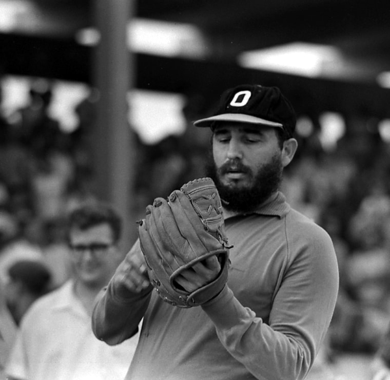 Image: Fidel Castro playing baseball in 1964