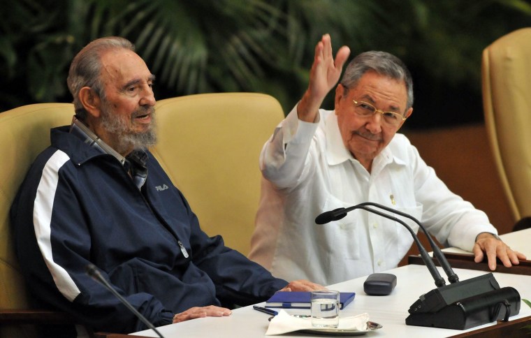 Image: Fidel Castro and Raul Castro in 2011