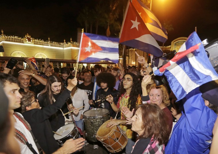 Image: Celebrations in Miami's Little Havana area after Fidel Castro's death