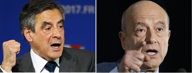 IMAGE: Francois Fillon and Alain Juppe