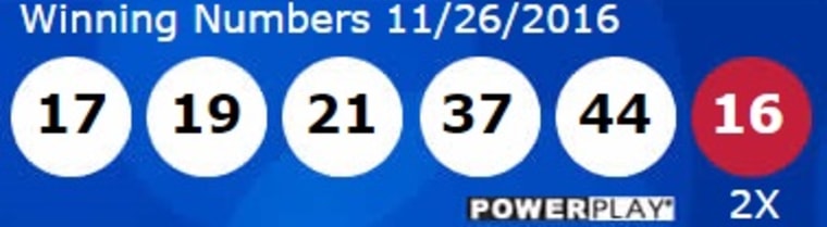 IMAGE: Winning Powerball numbers