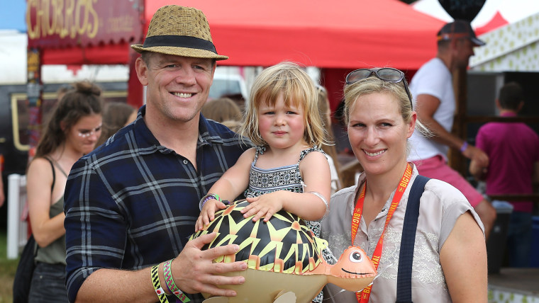 Mike Tindall, Zara Tindell and their daughter Mia Tindall