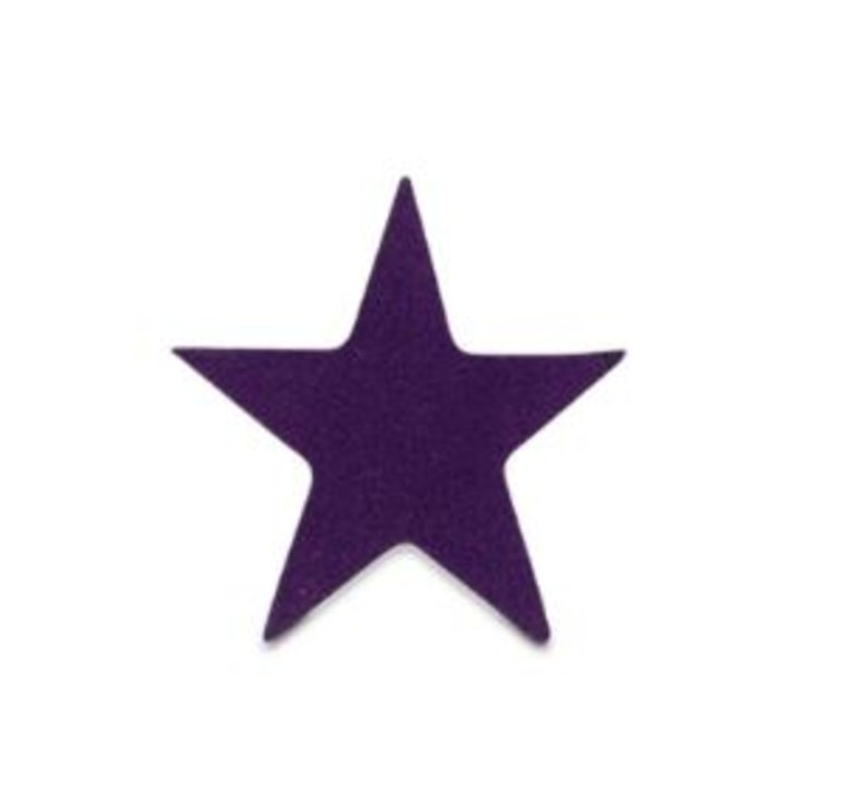 Velvet star sticker