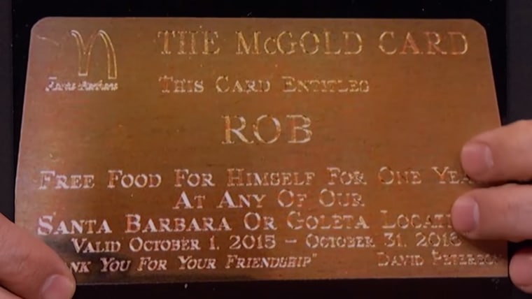 As Rob Lowe shows, the "McGold Card" is real, and it's spectacular. 