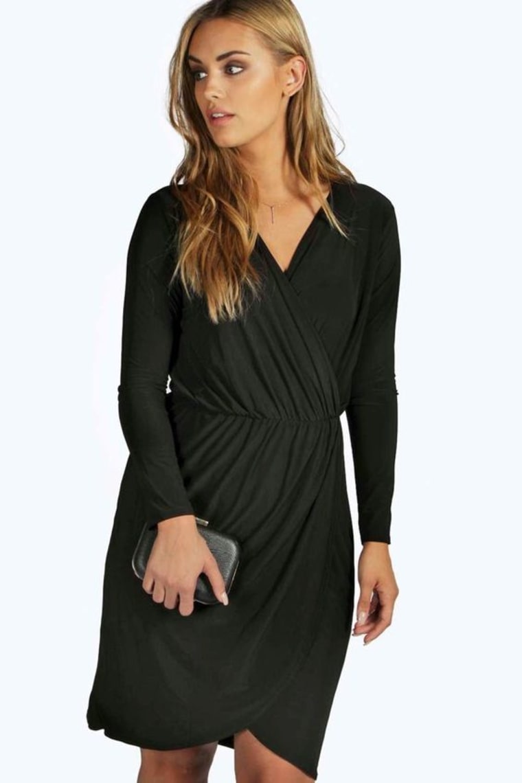 Black wrap dress