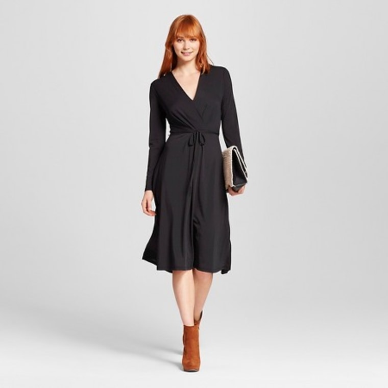 Black wrap dress