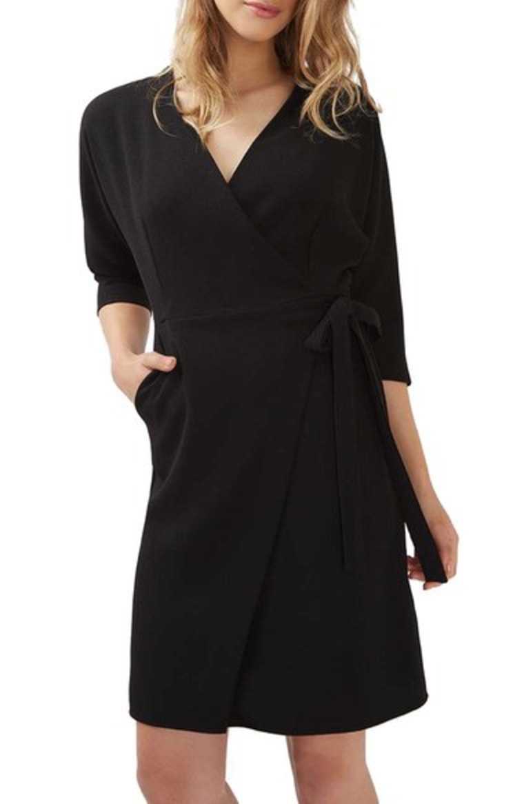 Black wrap dress