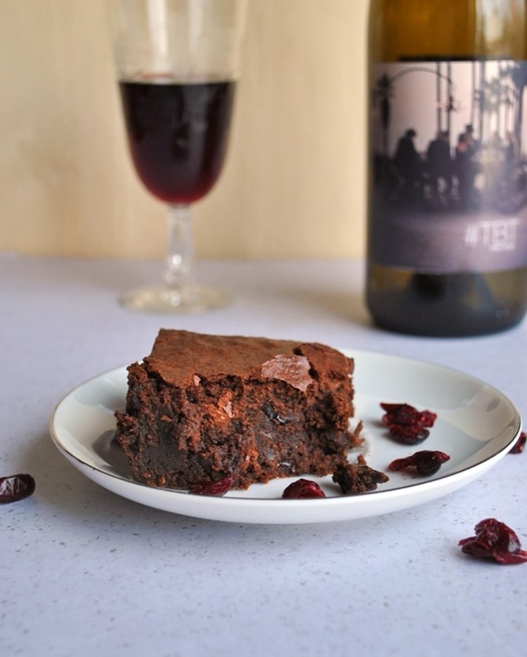 Red wine brownies