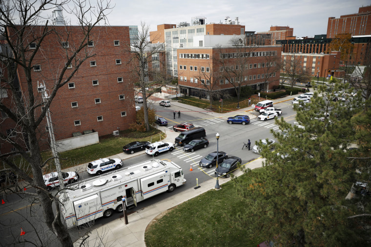 Image: Police respond to an attack on campus at Ohio State University