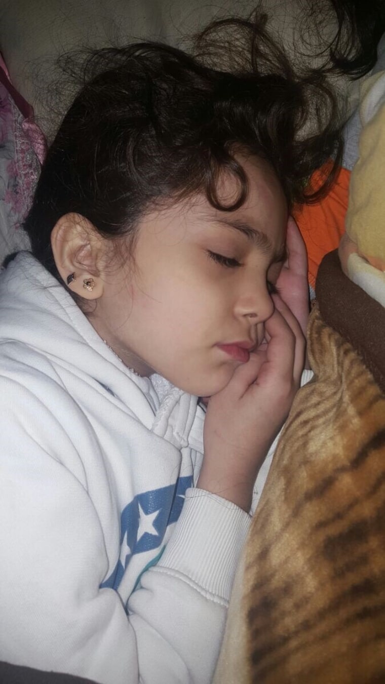 This photo, provided by her mother, shows Bana sleeping relatively safe and sound in Aleppo, Syria, on November 28, 2016.