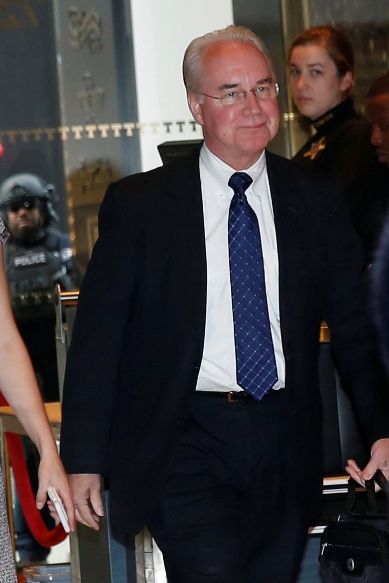 Image: U.S. Representative Tom Price (R-GA) arrives at Trump Tower in New York