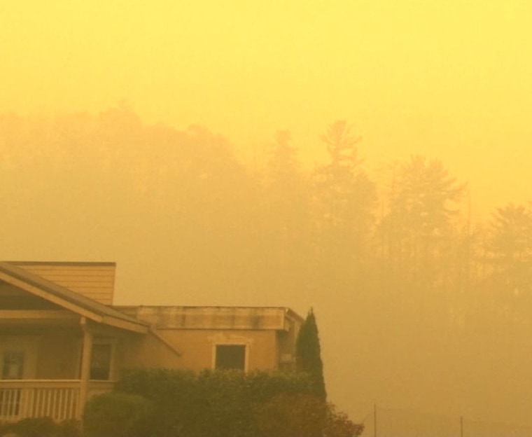 IMAGE: Gatlinburg wildfire smoke