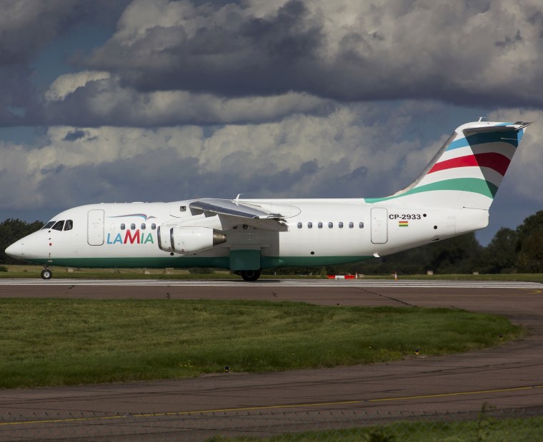 Image: LaMia plane which crashed in Colombia