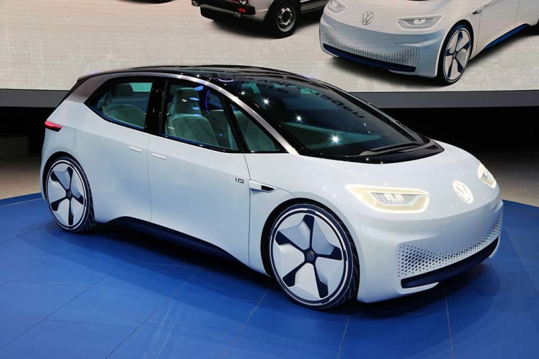 When it goes into production, the VW I.D. electric car will deliver around 300 miles per charge.