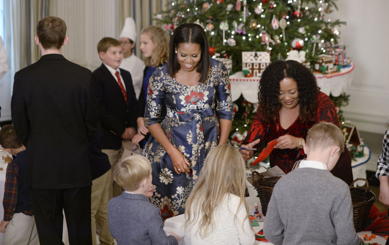 Image: Michelle Obama Hosts Military Families For Holiday Gathering At White House