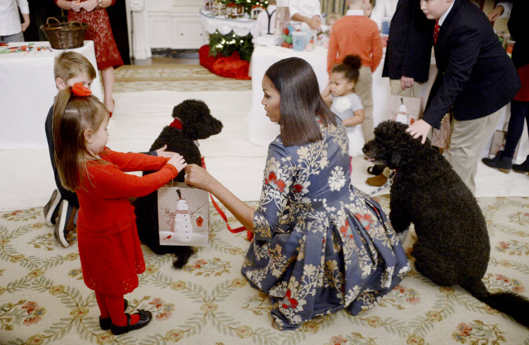 Image: Michelle Obama Hosts Military Families For Holiday Gathering At White House