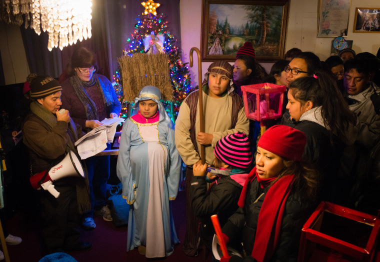 The Catholic Community of Langley Park participates in nightly processions called Las Posadas.