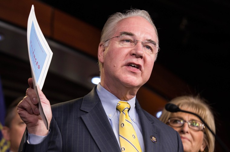 Image: Chairman of the House Budget Committee Tom Price (R-GA) announces the House Budget during a press conference