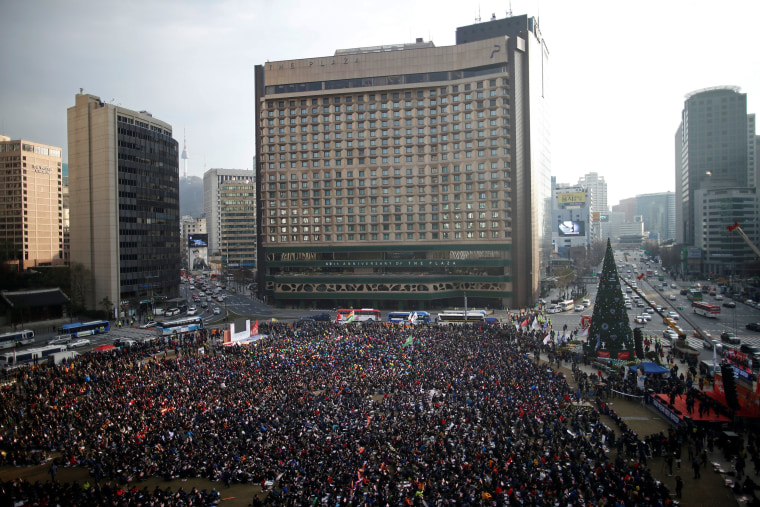 Image: Huge protest in Seoul, South Korea