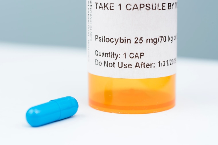 The drug psilocybin in pill form.