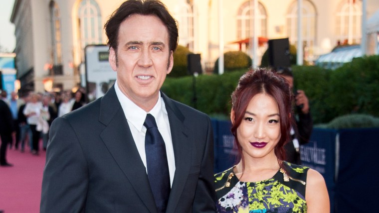 Nicolas Cage and his wife Alice Kim