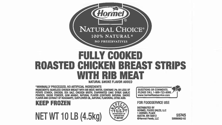 Hormell chicken FDA recall