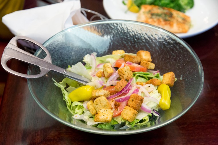 Olive Garden's signature salad also has a new lighter fare dressing