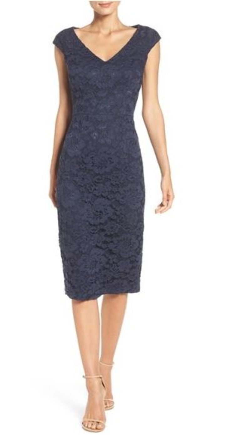 Maggy London lace sheath dress