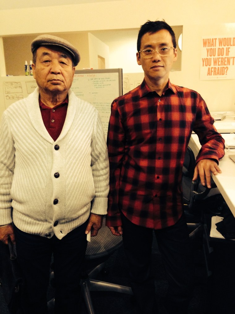 Ji Lee with his dad, Chan Jae Lee