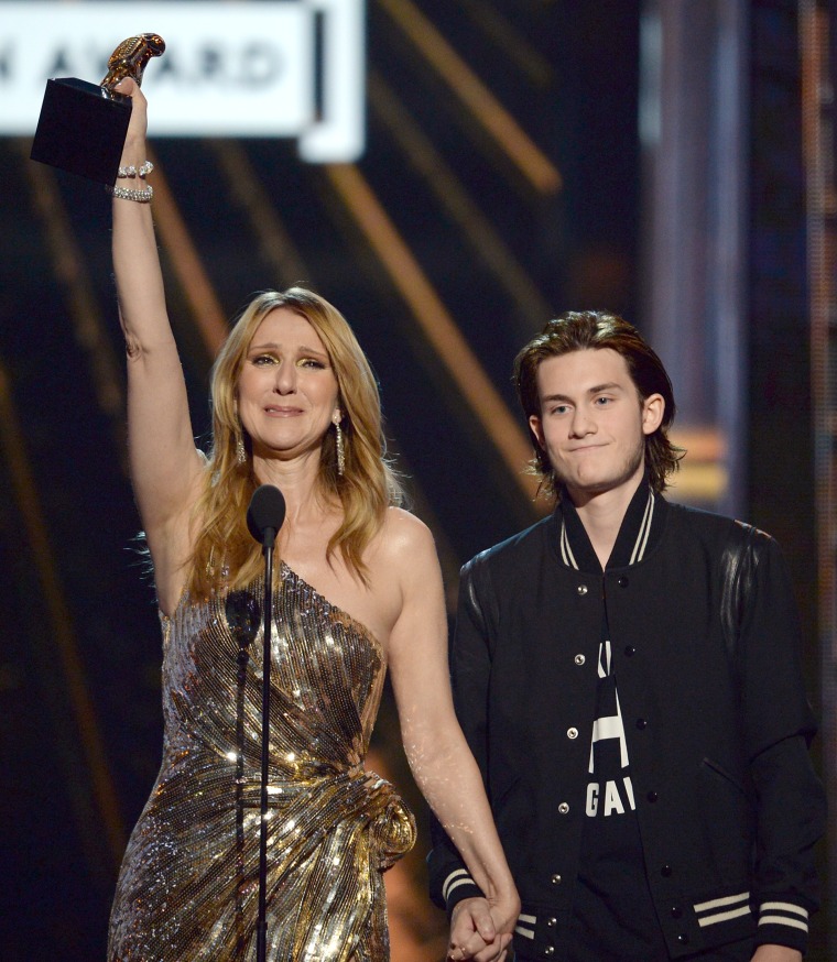 Celine Dion with son Rene Charles Angelil
