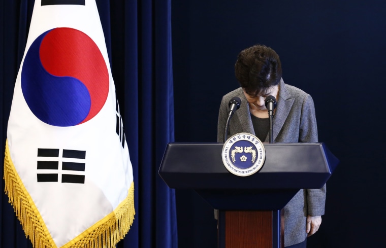 Image: South Korean President Park Geun-hye address to the Nation