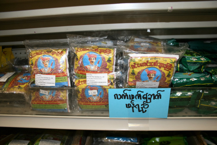 Zomi products in Hatlang's grocery store.