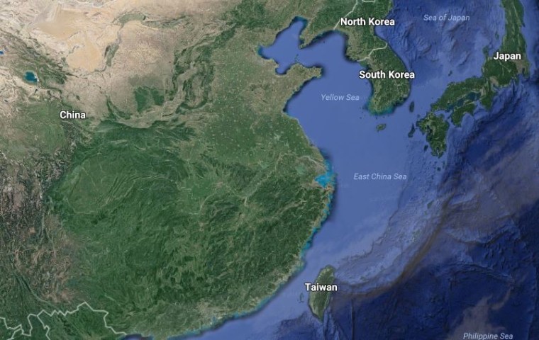 Image: A map showing China and Taiwan