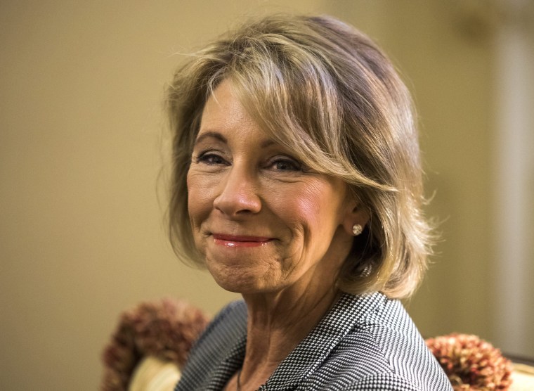 Image: McConnell Meets with Education Secretary Nominee Betsy Devos in Washington, DC