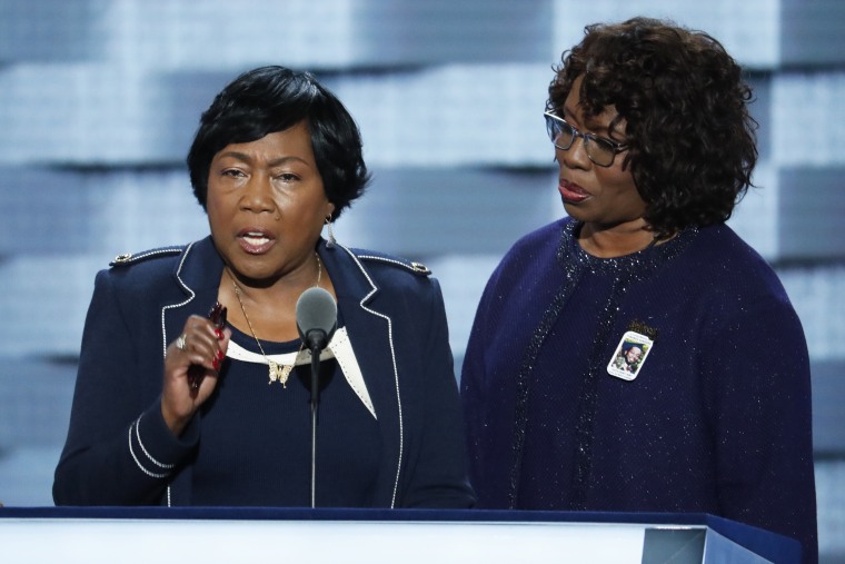 Image: Felicia Sanders, survivor of the Mother Emanuel Church shooting in Charleston, SC, at the DNC