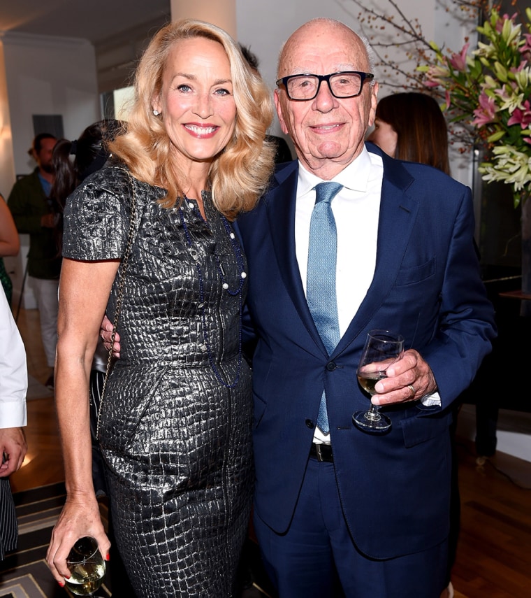 Jerry Hall and Rupert Murdoch