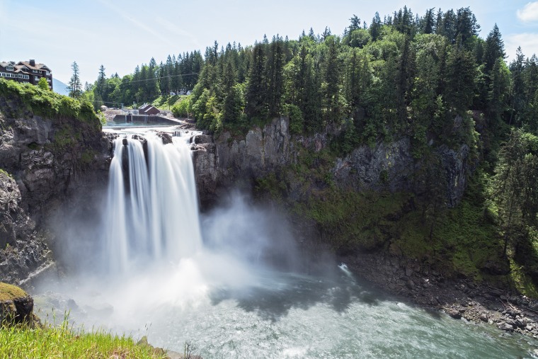 USA, Washington State, Snoqualmie, Snoqualmie River, Snoqualmie Falls