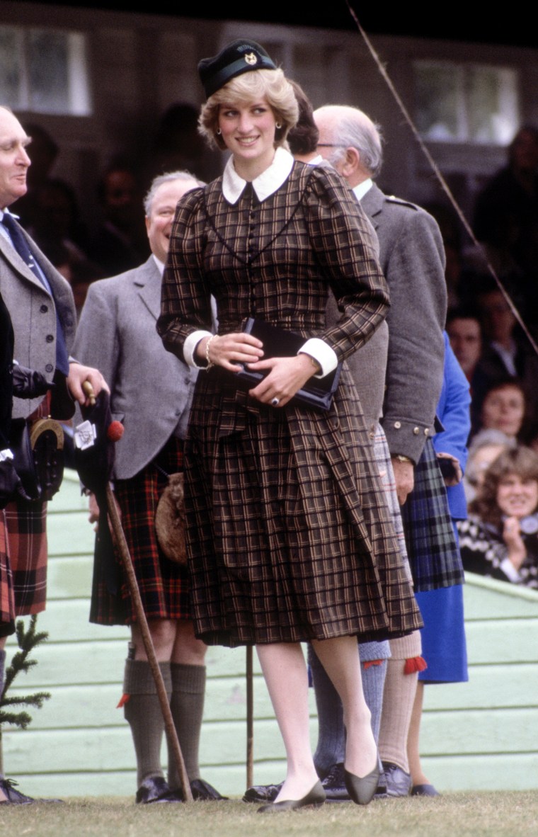 Diana Princess of Wales attends the Braemar Games