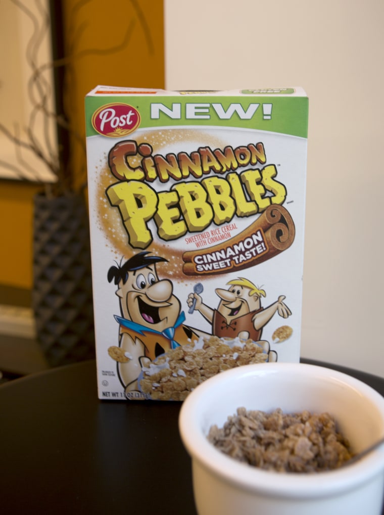 new Cinnamon Pebbles cereal by Post Foods