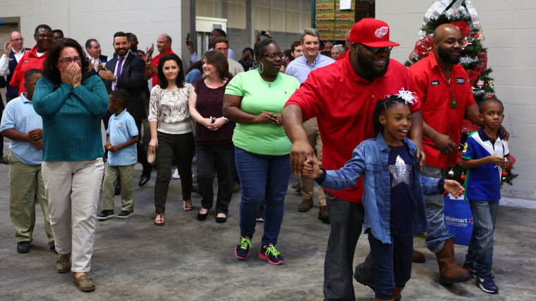 The five families from the Greater Baton Rouge Food Bank who lost their homes during the August 2016 floods