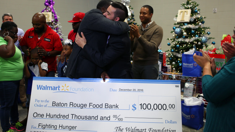 Walmart surprises the Greater Baton Rouge Food Bank with $100,000